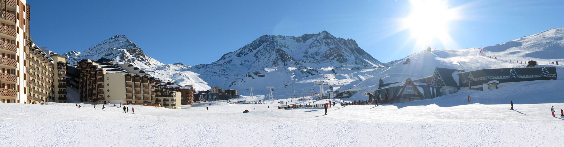 Val Thorens Ski slopes with snow